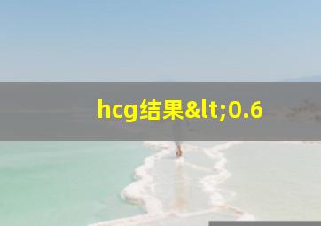 hcg结果<0.6